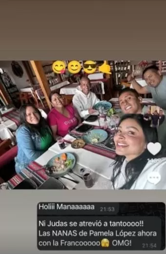 Nanas de Pamela López sonrientes con Pamela Franco / TikTok Nanas de Pamela López sonrientes con Pamela Franco / TikTok