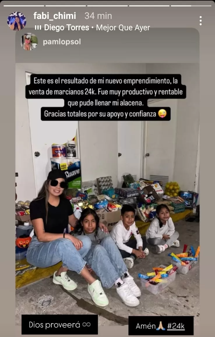 La hija de Pamela López, Ganiana Chimi , reaccionó a la publicación de su madre/Foto: Instagram