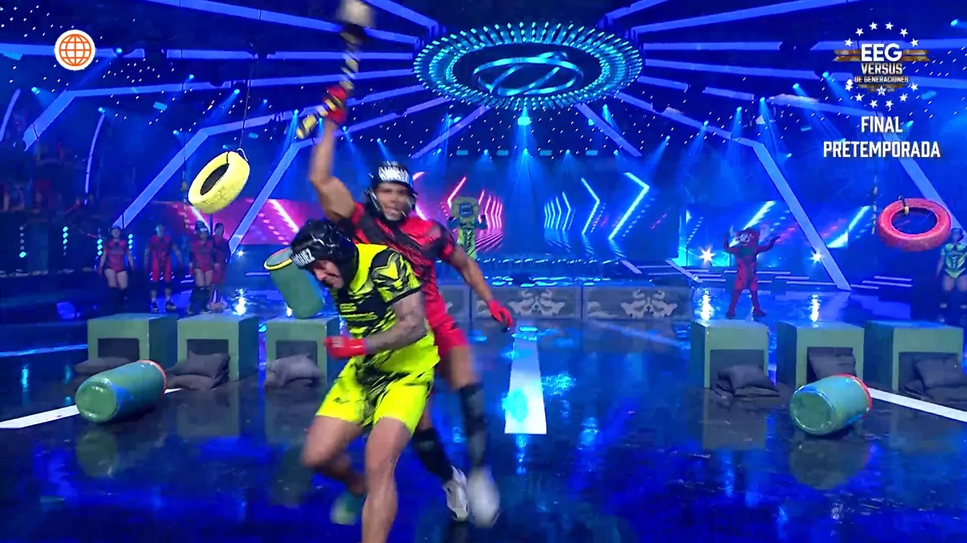Pancho Rodríguez sufrió impactante choque con Leandro y chileno salió ‘volando’. Fuente: AméricaTV Pancho Rodríguez sufrió impactante choque con Leandro y chileno salió ‘volando’. Fuente: AméricaTV