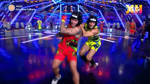 Pancho Rodríguez y Facundo González protagonizaron fuerte choque en plena competencia de EEG. Fuente: AméricaTV