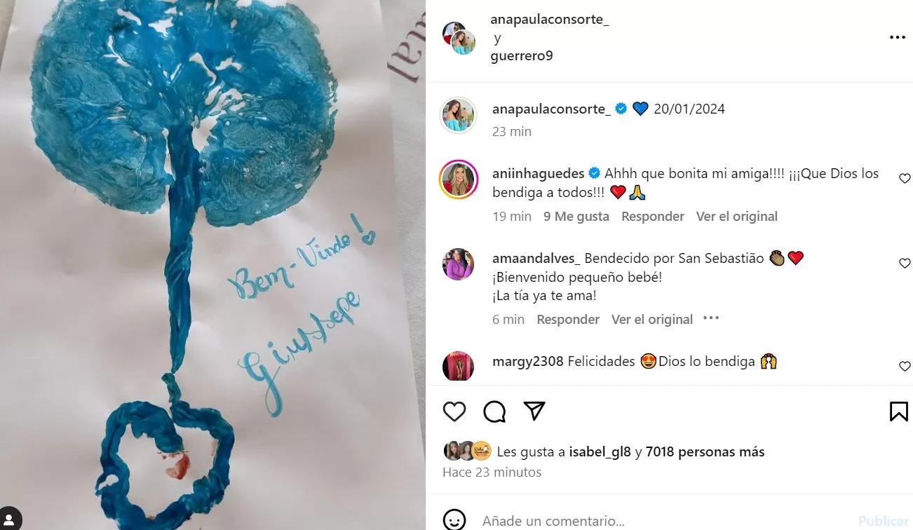 Nació el segundo hijo de Ana Paula Consorte y Paolo Guerrero / Instagram