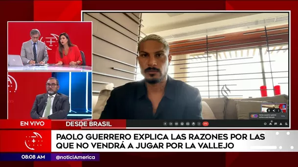 Paolo Guerrero explicó las razonas por las que no vendrá a jugar por la Vallejo / América Noticias