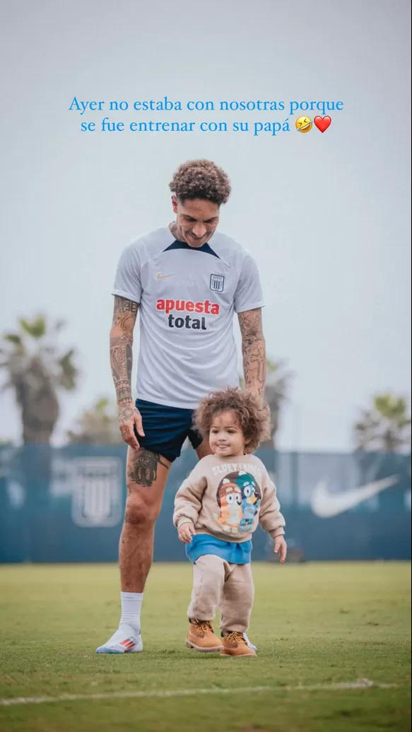 Hijo de Paolo Guerrero acompañó a su papá en los entrenamientos en Alianza Lima. Fuente: Instagram