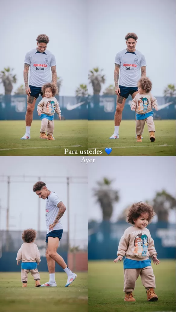 Paolo André acompañó a Guerrero en los entrenamientos en Alianza Lima. Fuente: Instagram