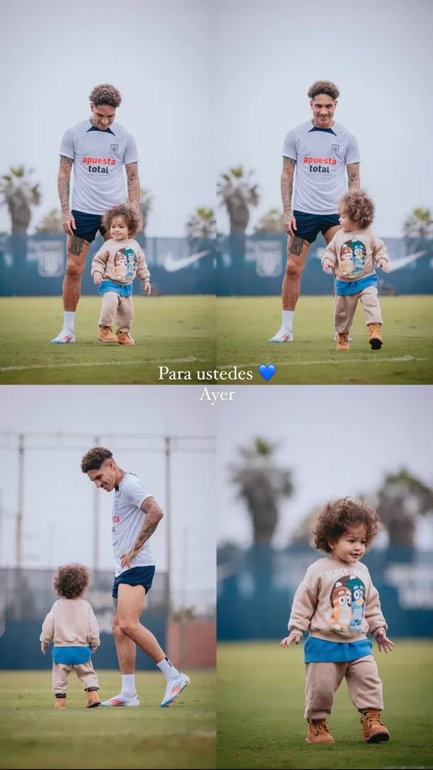 Paolo André acompañó a Guerrero en los entrenamientos en Alianza Lima. Fuente: Instagram