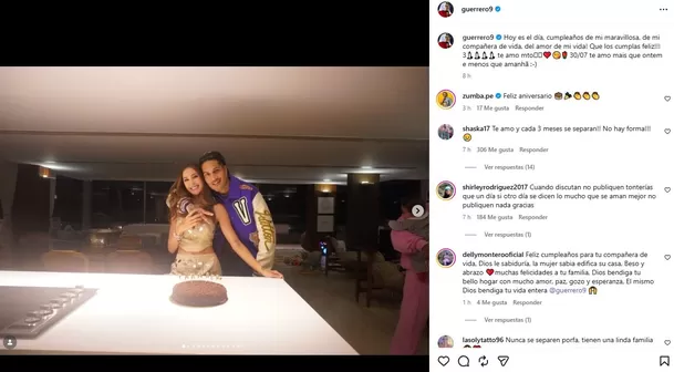 Paolo Guerrero felicita a Ana Paula Consorte por cumpleaños / IG: @guerrero9 Paolo Guerrero felicita a Ana Paula Consorte por cumpleaños / IG: @guerrero9