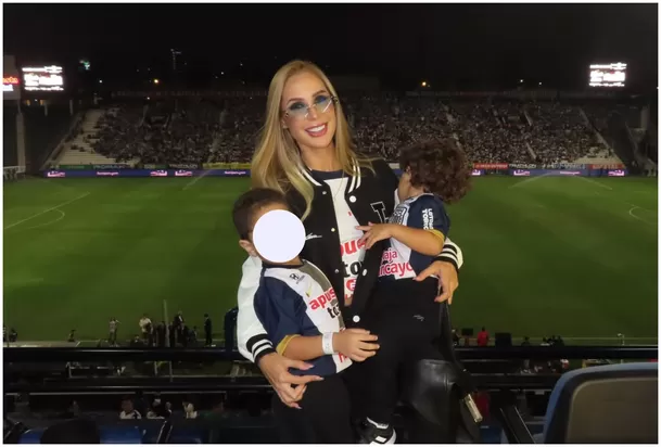 Ana Paula Consorte y sus hijos fueron a alentar a Paolo Guerrero en la final del Torneo Apertura / IG: @anapaulaconsorte_