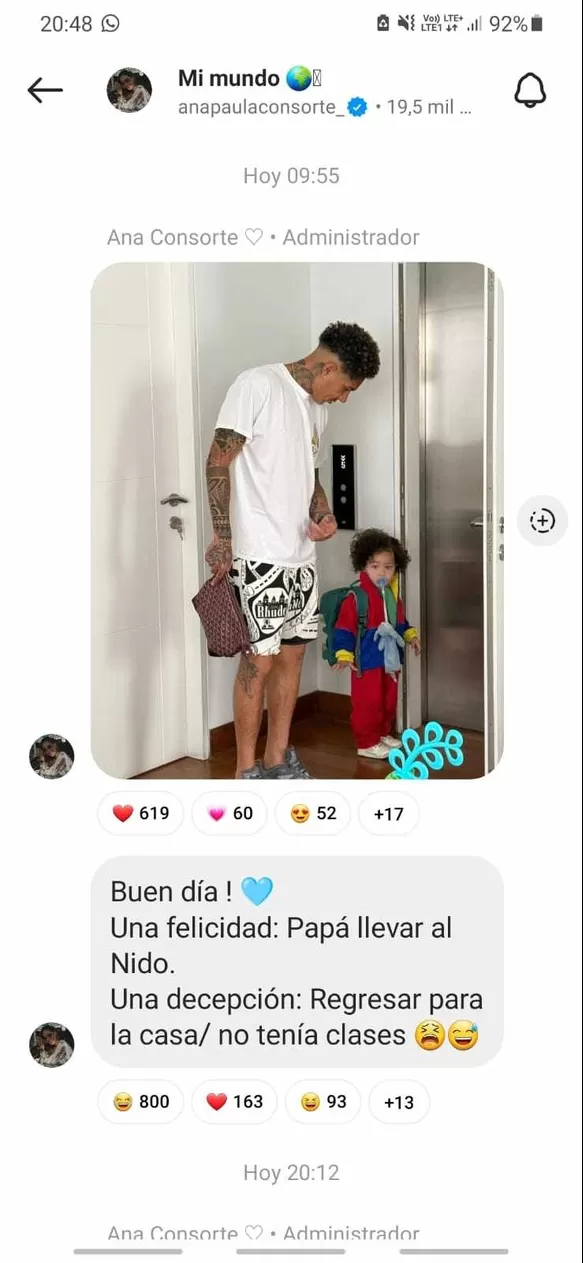 Paolo Guerrero tuvo que regresar a su hijo a casa/Foto: Instagram