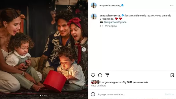 Paolo Guerrero y Ana Paula Consorte en Brasil con sus hijos por Navidad / Instagram