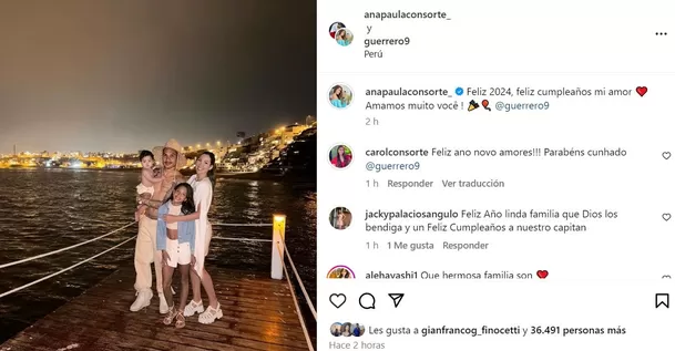 Ana Paula Consorte le dedicó tierno mensaje a Paolo Guerrero por su cumpleaños / Instagram