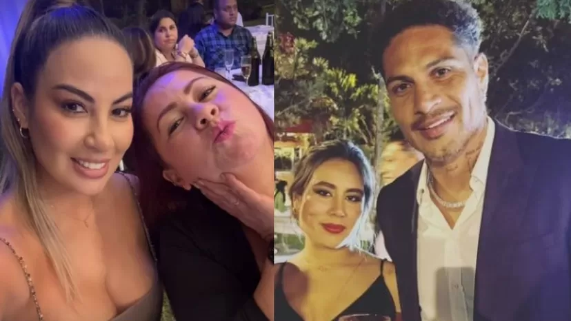 Paolo Guerrero y Pamela López coincidieron en la fiesta de 15 años de la hija de Coyote Rivera