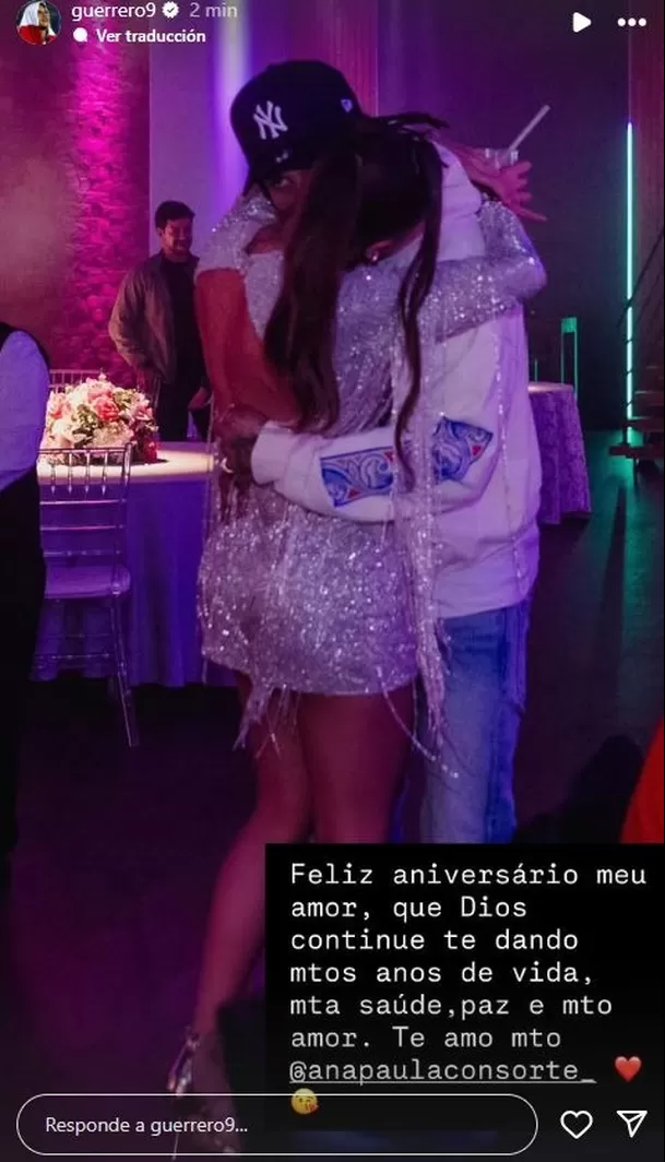 La dedicatoria de Paolo Guerrero a Ana Paula Consorte por su aniversario / Instagram