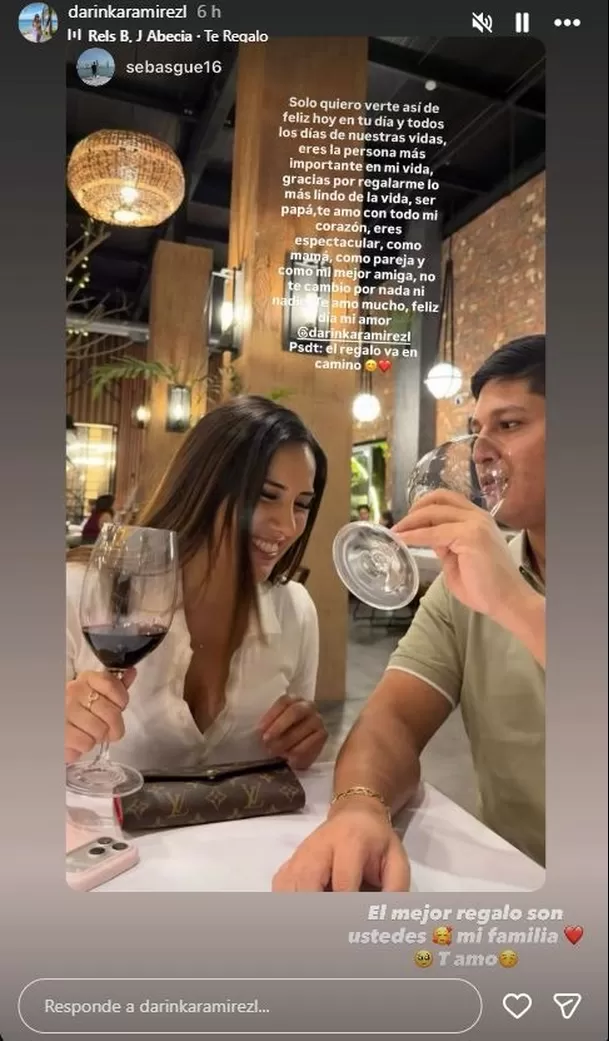 Sebastián Gonzales le dedicó emotivo mensaje a Darinka Ramírez por el Día de la madre / Instagram