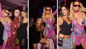 Paris Hilton festejó sus 44 años con Danna Paaola y Tini. Foto y video: Instagram/@parishilton
