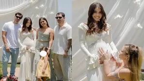 Flavia Laos y Patricio Parodi coincidieron en 'Gender reveal' de Mafer Parodi / Instagram