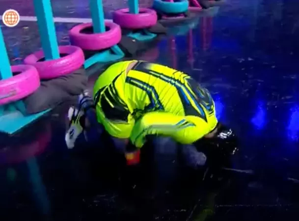 Patricio Parodi sufrió fuerte lesión durante una de las pruebas. Foto: América TV Patricio Parodi sufrió fuerte lesión durante una de las pruebas. Foto: América TV