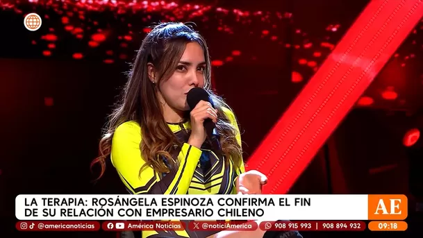 Rosángela Espinoza terminó con su novio chileno. Foto: América TV