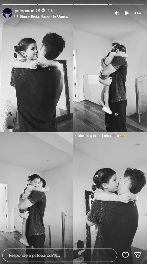 Patricio Parodi recibió la visita de su pequeña sobrina/ Captura Instagram