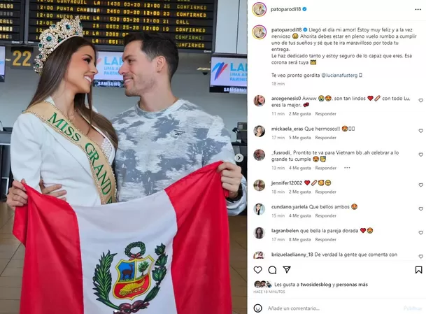 Patricio Parodi se despidió de Luciana Fuster con romántico mensaje / Instagram