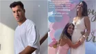 Patricio Parodi y Flavia Laos se reencontraron en baby shower de hermana del competidor de EEG