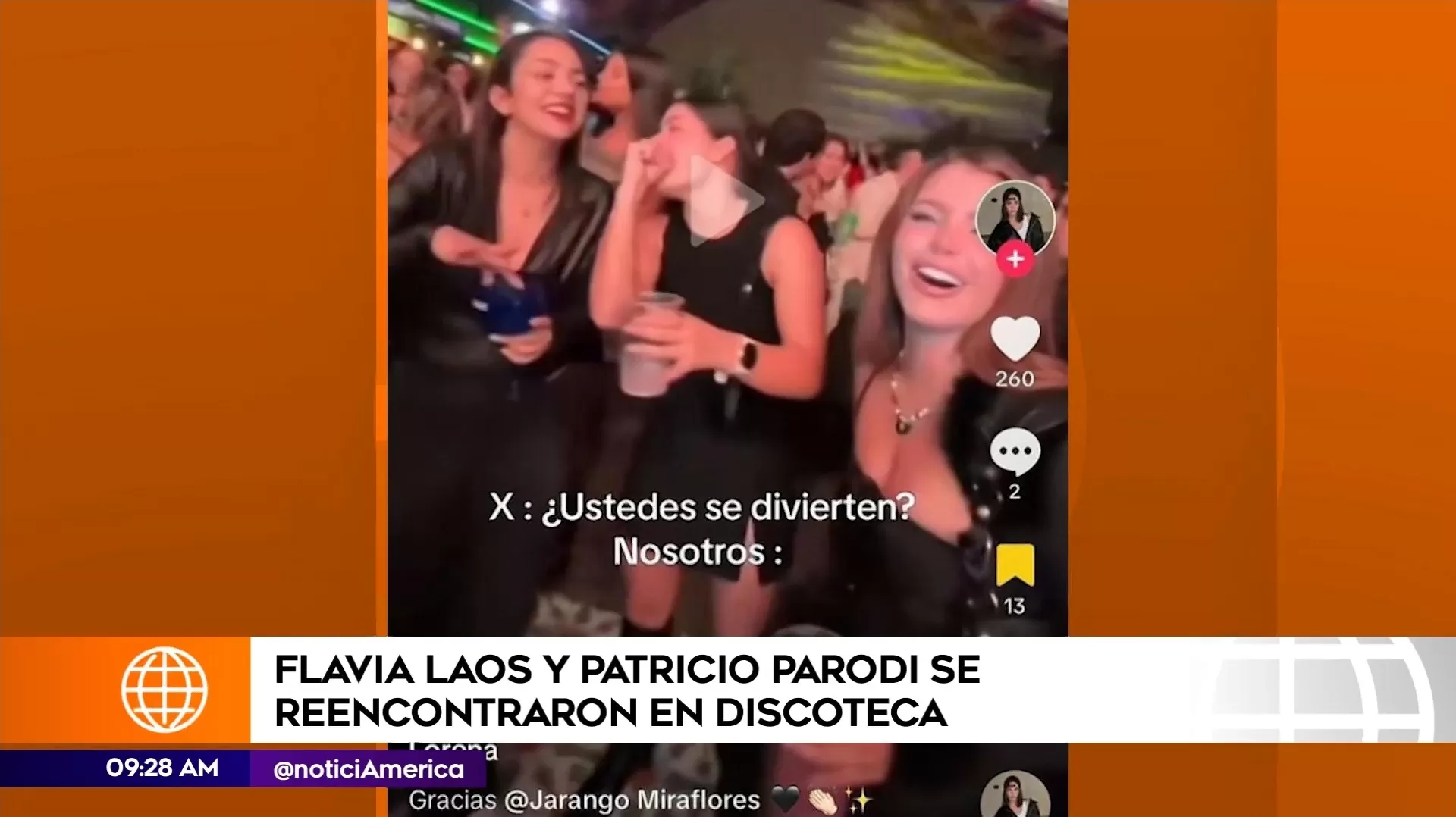 Flavia Laos salió de fiesta el fin de semana con las hermanas de Patricio Parodi 