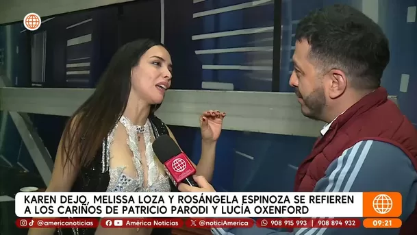 Rosángela Espinoza prefirió no decir nada de Patricio Parodi / Captura
