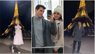 Patricio Parodi y Luciana Fuster emocionados al conocer por primera vez juntos la Torre Eiffel 