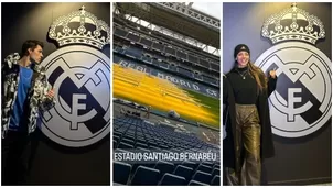 Patricio Parodi y Luciana Fuster visitaron estadio Santiago Bernabéu del Real Madrid