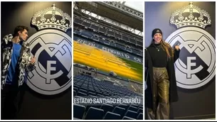 Patricio Parodi y Luciana Fuster visitaron estadio Santiago Bernabéu del Real Madrid