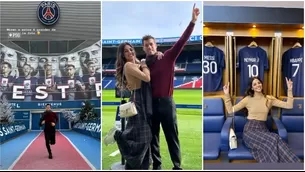 Patricio Parodi y Luciana Fuster visitaron estadio del PSG y conocieron vestuario de Messi, Neymar y Mbappé