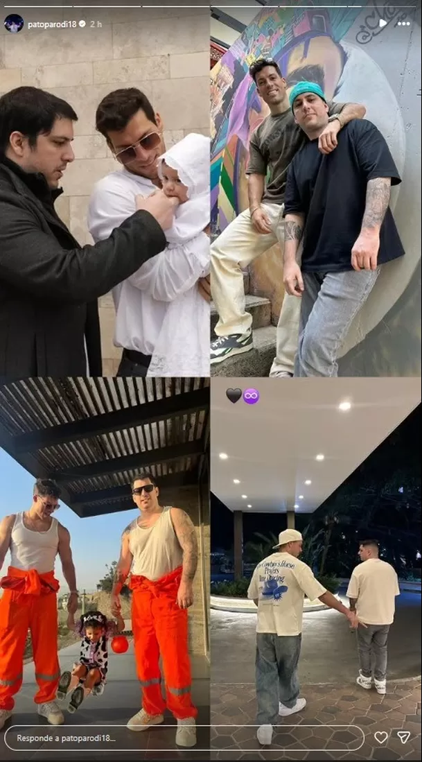 Emotivo collage de Patricio e Ike Parodi por su cumpleaños / IG: patoparodi18