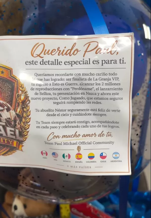 Paul Michael recibió un enorme ramo de flores como parte de un especial detalle por el Día de Hot Wheels/ Captura IG Paul Michael recibió un enorme ramo de flores como parte de un especial detalle por el Día de Hot Wheels/ Captura IG