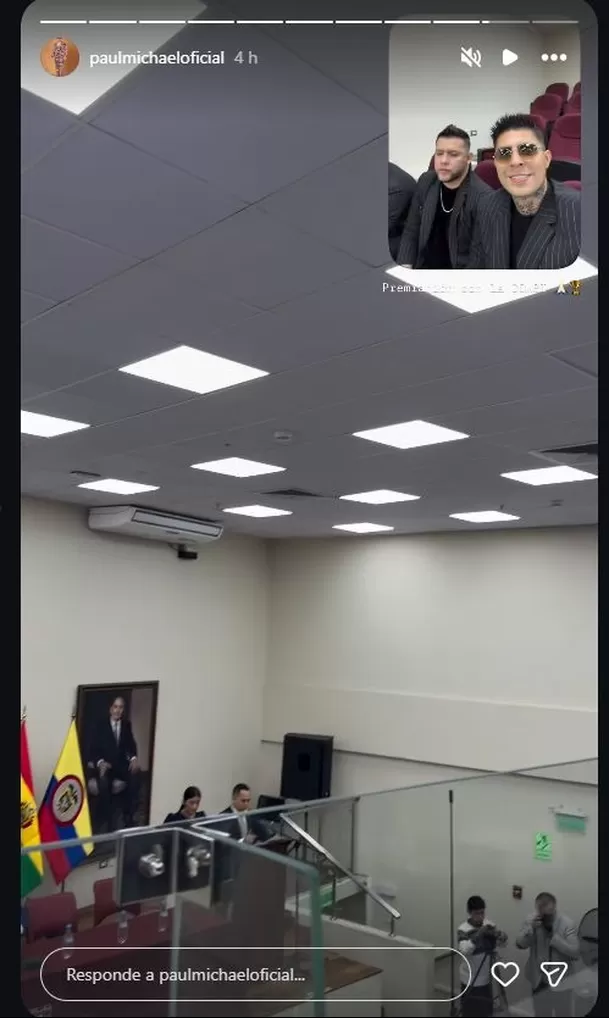 Paul Michael mostró en redes sociales el momento en que fue distinguido durante una ceremonia organizada por el Parlamento Andino Video: Instagram @paulmichaeloficial