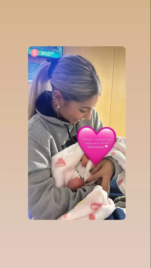 Paula Manzanal presentó a su bebé en redes sociales/Foto: Instagram