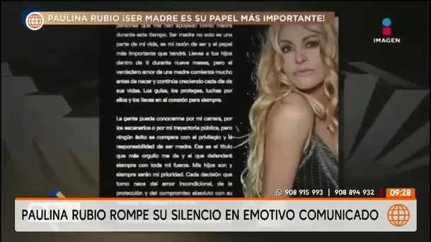 La cantante compartió un emotivo comunicado mientras enfrenta juicio por la custodia de su hijo/ América TV