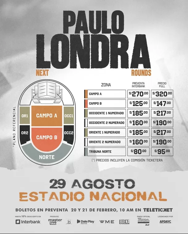 Paulo Londra llega al Estadio Nacional: Conoce cómo comprar tus entradas/ Foto: Instagram