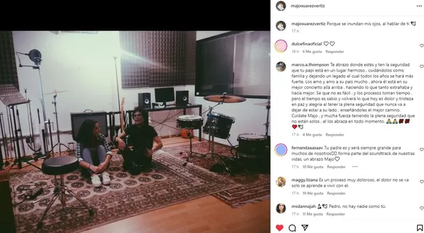 Majo Suárez Vértiz recordó a su padre con frase de exitoso tema musical / Instagram Majo Suárez Vértiz recordó a su padre con frase de exitoso tema musical / Instagram