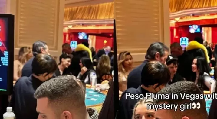 Peso Pluma con otra mujer en Las Vegas ¿Terminó su romance con Nicki Nicole? / @pesoplumafanspage