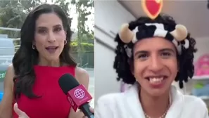 María Pía Copello sorprendió al tiktoker con regalo. Foto y video: América TV