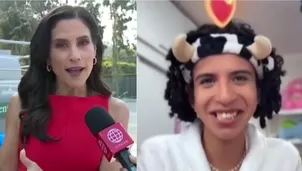 María Pía Copello sorprendió al tiktoker con regalo. Foto y video: América TV