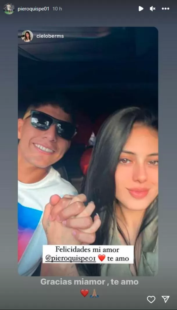 Piero Quispe tiene una relación con Cielo Berríos, madre su hija de seis meses de nacida. Fuente: Instagram Piero Quispe tiene una relación con Cielo Berríos, madre su hija de seis meses de nacida. Fuente: Instagram