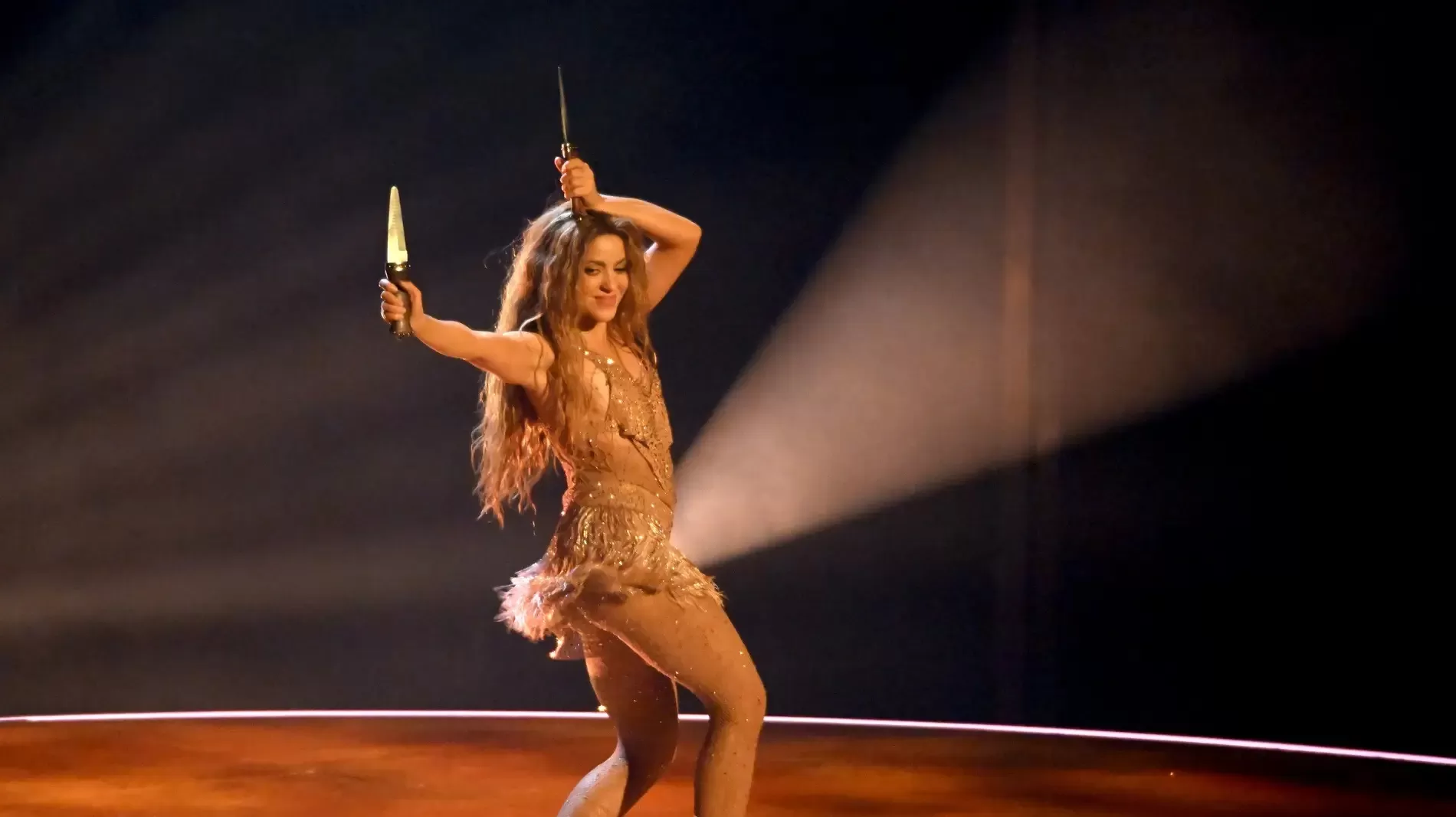 Shakira durante su presentación en los MTV VMA 2023. Fuente: AFP