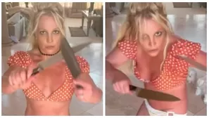 La policía llegó a casa de Britney Spears por video bailando con cuchillos. Fuente: Instagram