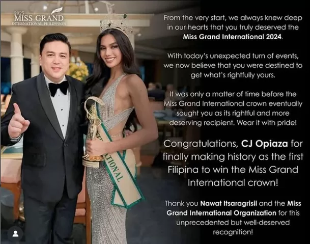 Christine Opiaza recibió el nombramiento en medio de la controversia por las fuertes acusaciones de Gupta en contra del certamen / Instagram