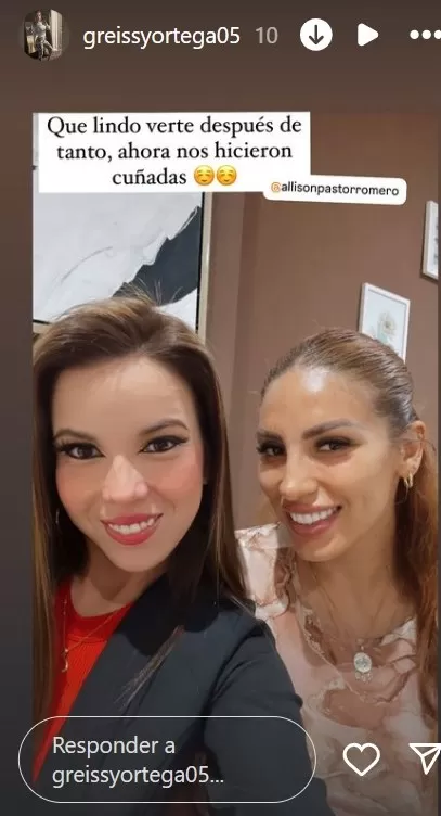 Greyssi Ortega se ha hecho muy cercana a la hermana de su pareja Allison Pastor y ya le dice "cuñada"/Foto: Instagram