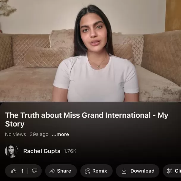 El relato de Rachel Gupta sobre los maltratos del Miss Grand International / Captura 