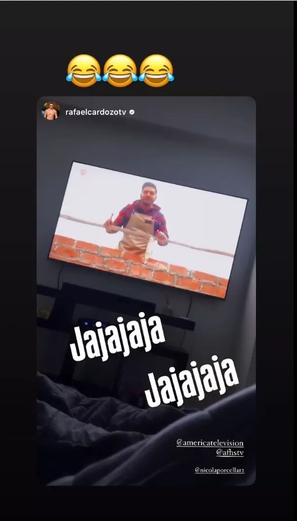 Nicola Porcella reaccionó a la actuación de Rafael Cardozo/Foto: Instagram