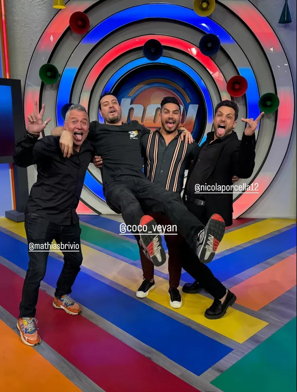 Rafael Cardozo, Nicola Porcella y Mathías Brivio protagonizaron un memorable reecuentro en México/Foto:Instagram