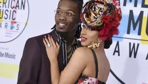 Cardi B y el rapero Offset (Foto: AP)