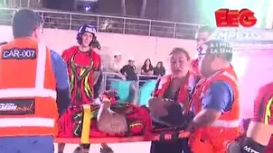 El competidor de EEG preocupó tras su caída y mostró su rostro golpeado en redes. Foto: América TV / Video: Instagram
